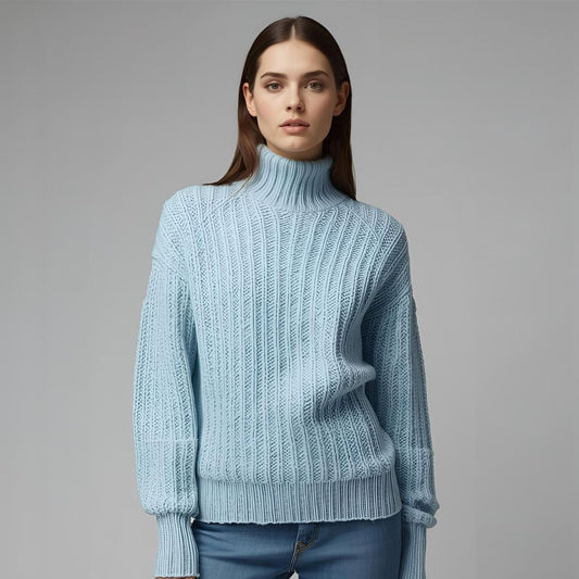MILA | Suéter Azul de Punto